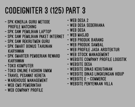 codeigniter 3 125 part 3