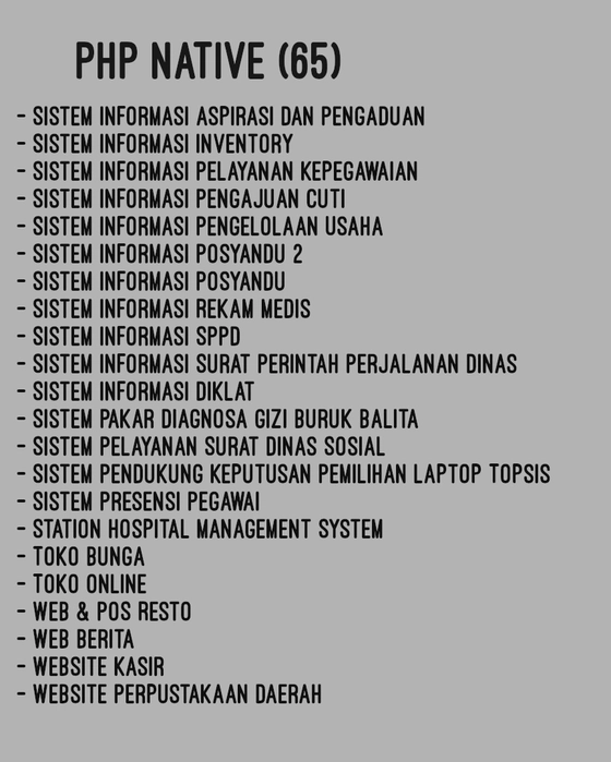 php native 65 dua