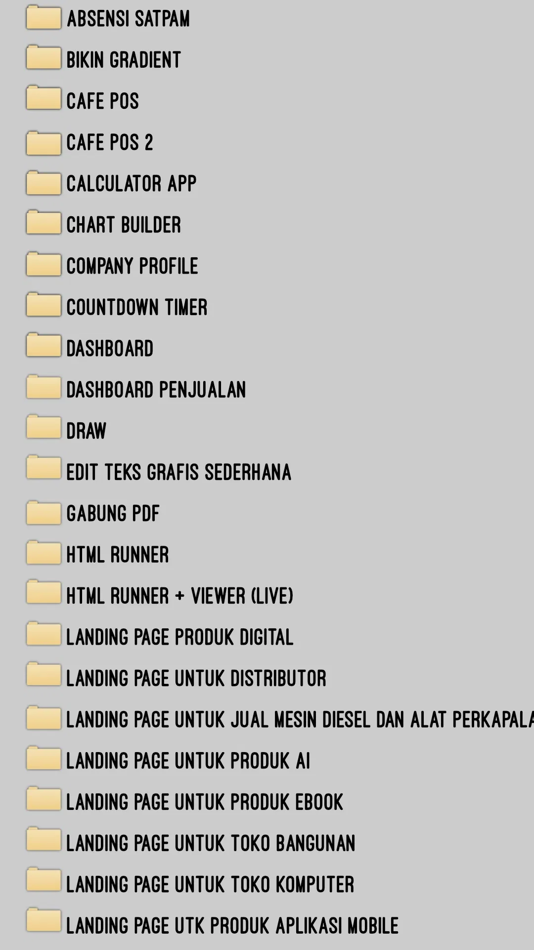 tampilan satu html css js