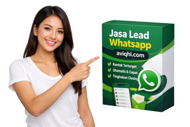gambar produk jasa lead whatsapp susun 4 cewek cantik nunjuk removebg preview