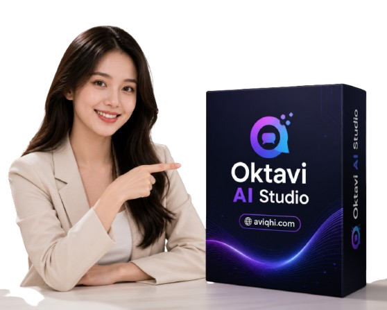 gambar produk oktavi ai studio plus cewek cantik nunjuk removebg preview